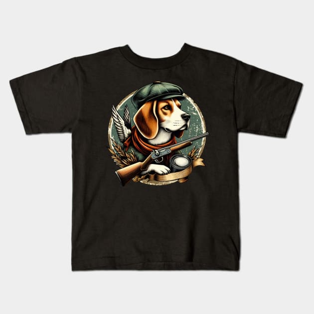 Beagle Hunter Kids T-Shirt by k9-tee